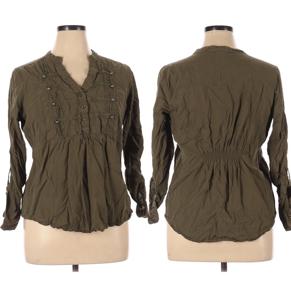 Torrid Olive Green Shirt
